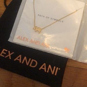 Alex and Ani Elephant 18 in adjustable necklace